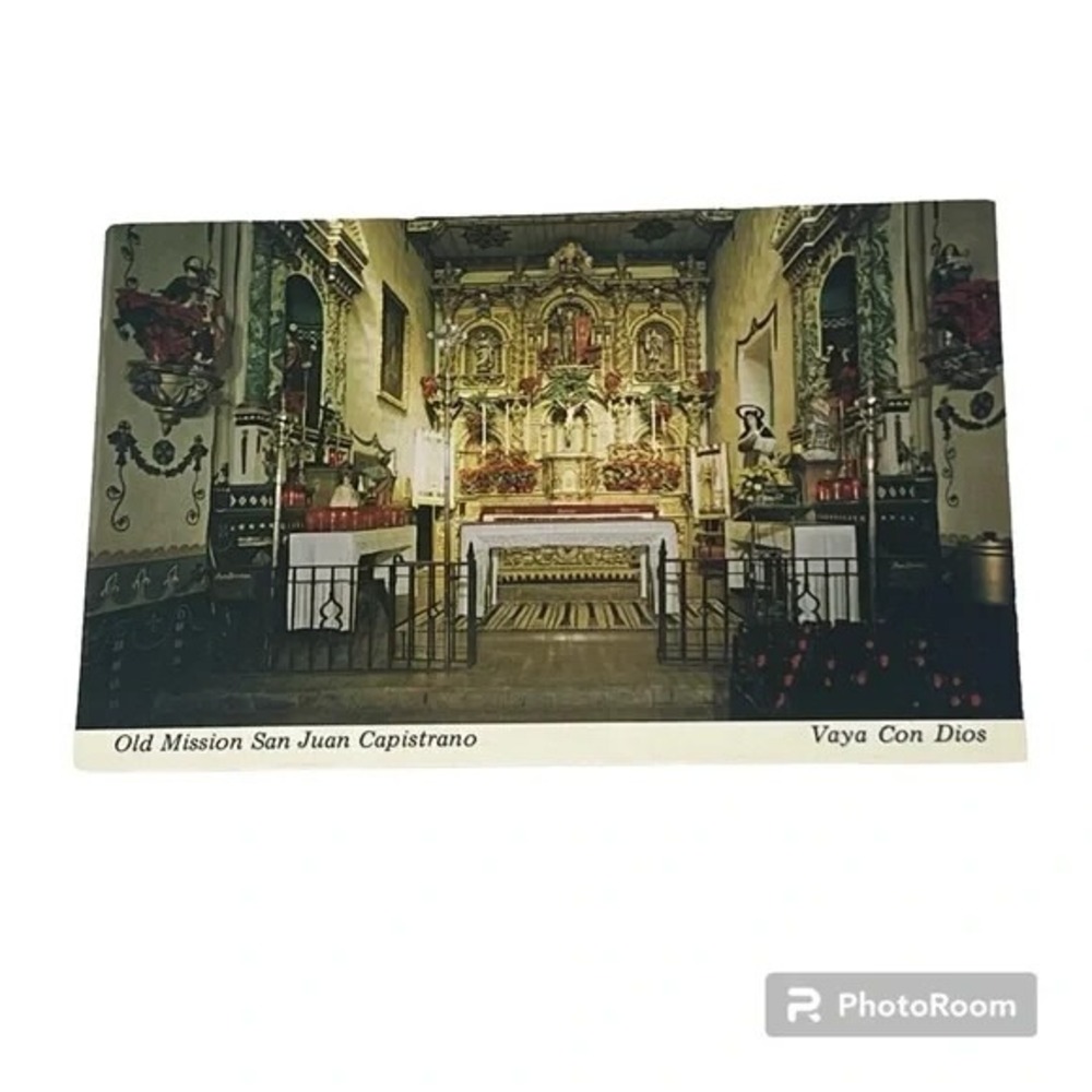 Postcard Old Mission San Juan Capistrano Vaya Con Dios Vintage A33